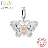 925 Silver Butterfly Charm Bracelet Bead for Niece Auntie Sister Mother Daughter