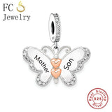 925 Silver Butterfly Charm Bracelet Bead for Niece Auntie Sister Mother Daughter