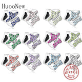 925 Silver Star Charm Bead January to December Birthstone