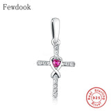 925 Silver Charm Bracelet with Mix Zircon Pendant Bead