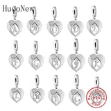 925 Silver Angel Wings Letter Alphabet Bead for Charm Bracelet
