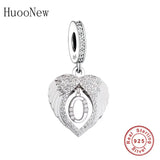 925 Silver Angel Wings Letter Alphabet Bead for Charm Bracelet