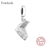925 Silver Ballerina Ballet Slippers Charm for Bracelet Making