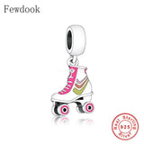 925 Silver Ballerina Ballet Slippers Charm for Bracelet Making
