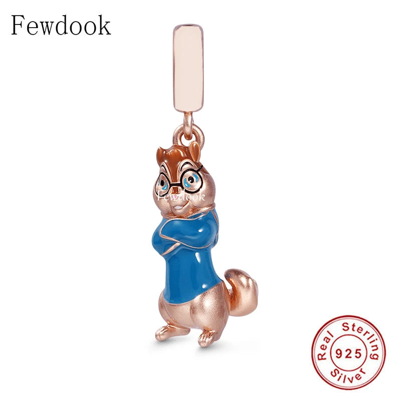 925 Silver Handsome Mouse Charm Bead for Bracelet Making