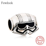 925 Silver Robot Armor Bead for Charm Bracelet DIY