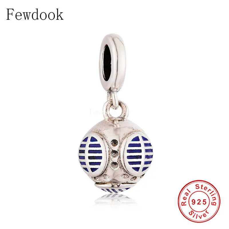 925 Silver Robot Armor Bead for Charm Bracelet DIY