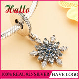 925 Sterling Silver Christmas Snowflake Charm Bracelet Winter Collection