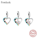 925 Silver Rainbow Bridge Dog Cat Charm Bracelet Bead DIY