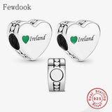 925 Silver England Iceland Wales Scotland Charm Bracelet Bead