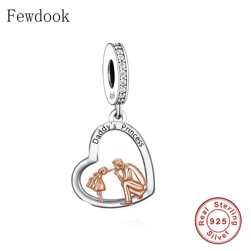 925 Sterling Silver Father Daughter Daddy's Princess Bead