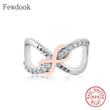 925 Silver Father Daughter Infinity Heart Bead Charm Bracelet