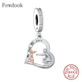 925 Silver Father Daughter My Dad My Hero Charm Bead