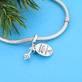 925 Sterling Silver Fitness Strong Women Charm Bracelet Bead
