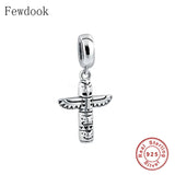 925 Silver Indian Bird Totem Pole Charm Bead