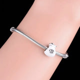 925 Silver Good Luck Red Enamel Money Purses Bead for Women