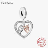 925 Silver Sister Hands In Hand Charm Bead for Bracelet