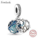 925 Silver Zircon Jungle Elk Deer Charm Bracelet Bead