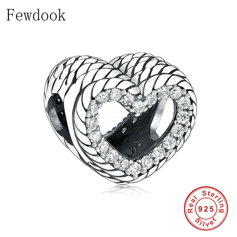 925 Sterling Silver Bead Charm Bracelet for Women