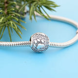 925 Silver Dog Paw Footprint Charm Bracelet for Mum