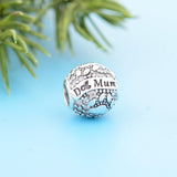 925 Silver Dog Paw Footprint Charm Bracelet for Mum