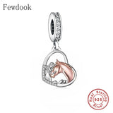 925 Silver Girl And Horse Charm Bracelet Bead