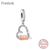 925 Silver Girl And Horse Charm Bracelet Bead
