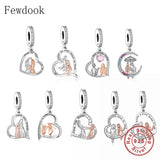 925 Silver Heart Sisters Forever Charm Bracelet Bead