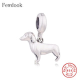 925 Sterling Silver Yorkie Dog With Bow Charm Bracelet Bead