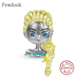 925 Silver Eye Princess Girl Bead Charm Bracelet
