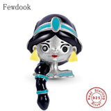 925 Silver Eye Princess Girl Bead Charm Bracelet