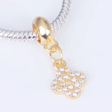 Charm Bracelet Beads Charms Peach Blossom Enamel Pendant DIY Women Jewelry