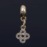 Charm Bracelet Beads Charms Peach Blossom Enamel Pendant DIY Women Jewelry
