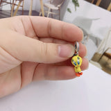 925 Sterling Silver Yellow Bird Canary Charm Bead