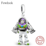925 Silver Cartoon Person Purple Hair Man Bead for Charm Bracelet DIY