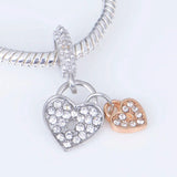 Heart Charm Bead for DIY Jewelry 925 Plated Berloque Bead Gift
