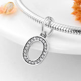 925 Sterling Silver Number 0-9 Charms Beads for Bracelets