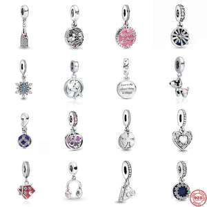 925 Silver Happy Labrador Dog Cat Charm Bead DIY Jewelry