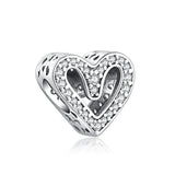 925 Silver Infinity Hearts & Stars Charms Bracelet DIY Jewelry
