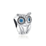 925 Silver Charms Bracelet with Owl Elephant Dangle Beads DIY Jewelry