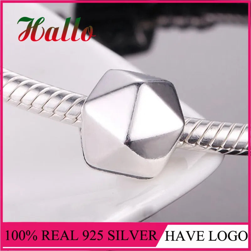 Sterling Silver Clip Bead Charms Bracelet for Mother DIY Berloque