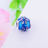 925 Sterling Silver Colorful Coconut Tree Charms Bracelet & Pendant Necklace