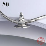 Europe Bracelets Sterling Silver 925 Oxidation Hat Charms Antique Beads Pendant