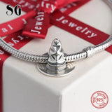 Europe Bracelets Sterling Silver 925 Oxidation Hat Charms Antique Beads Pendant