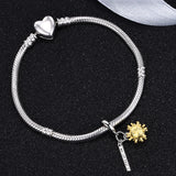 925 Sterling Silver Virus Ball Dangle Beads Bracelet Charm