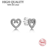 925 Silver Conch Love Bow Earrings For Women Wedding Jewelry