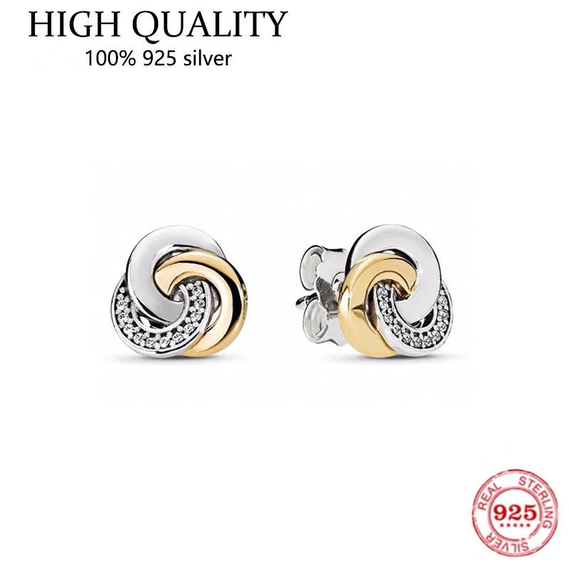 925 Sterling Silver Round Earrings Wedding Jewelry