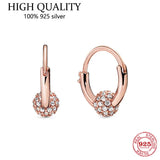 925 Sterling Silver Sparkle Beaded Pan Earrings