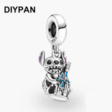 Stitch&Castle Charm Bracelet Berloque Jewelry Dangle Charms Pendant