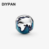 Original Pan Bracelet Charms Globe Clip Charm Bead DIY Jewelry Berloque